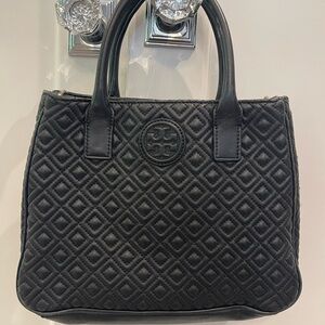 Tory Burch Black Quilted Satchel